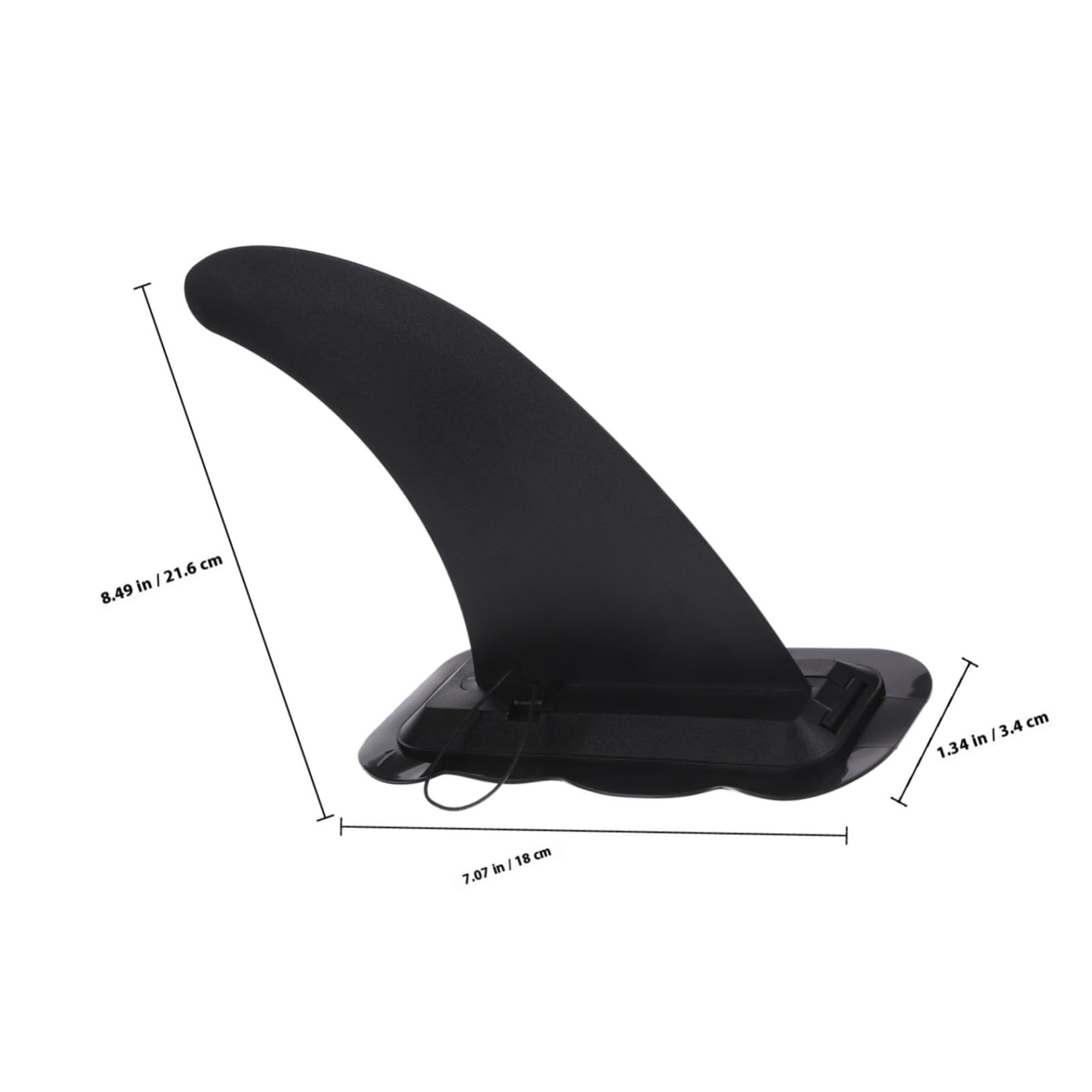 Aileron de Planche de Surf Amovible en PVC Noir 3 Pcs, Aileron de Suivi pour Kayak et Canoë, pour Fête Estivale et Sports de Surf