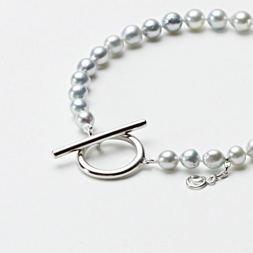 Moon Label Japanese 5.0mm Baroque Akoya Cultured Pearl Bracelet for Men and Women | Stylish Design Excellent Gift | Pearl Bracelet - Image 4