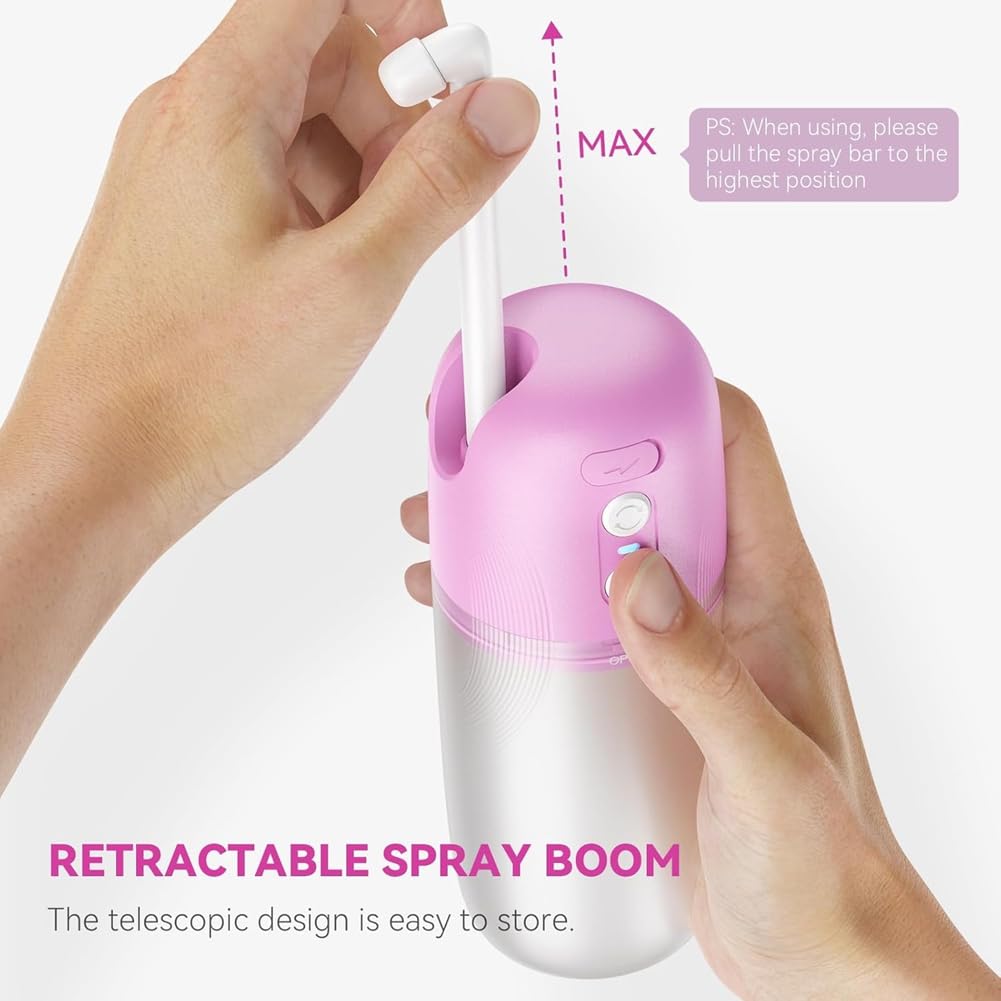 Per Bottiglia Peri per la Cura Postpartum, Bidet Portatile per Viaggi - Versione Elettrica Ricaricabile USB-C con 3 Modalità di Impostazione Della Pressione