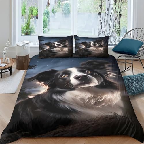 Parure de lit microfibre douce avec fermeture éclair lit double chic - 4