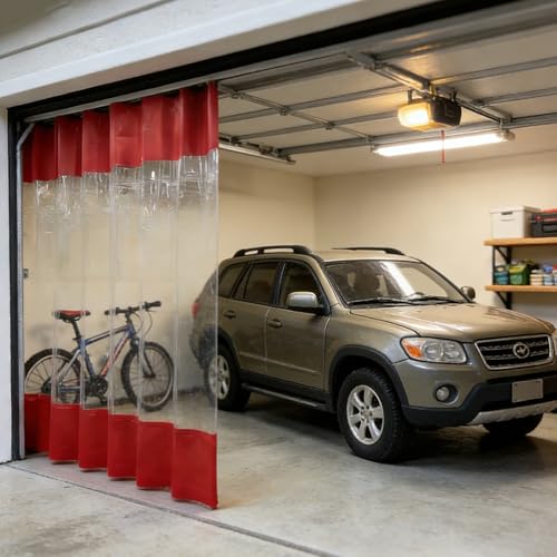 Professional Workshop Isolation Screen, Adaptable Shop Patio Factory Garage Space Divider, Ceiling Rugged Industrial Shielding Curtain(W 5.5 x H 3.4m/18 x 11.2ft)