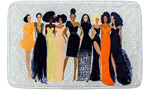African American Expressions Alfombra de baño de espuma viscoelástica antideslizante, 43 x 73 cm, hermana y amigos Nicholle Kobi