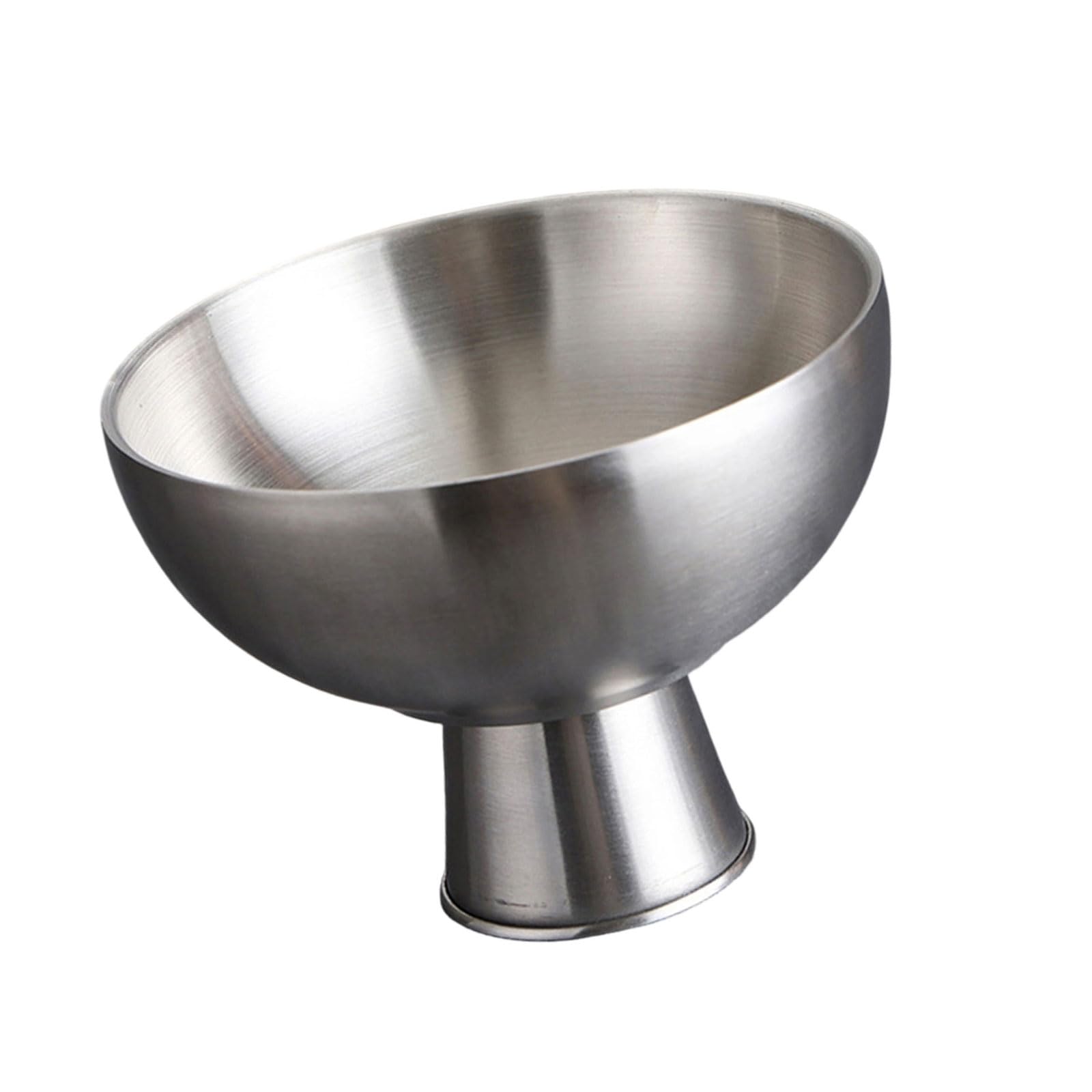 Elnwnnkc Silver Multipurpose Footed Stainless Steel Dessert Bowl Double Walled Ice Cream Puddings Serving Cup For Restaurants And Family Gatherings Ice Cream Serving Bowl