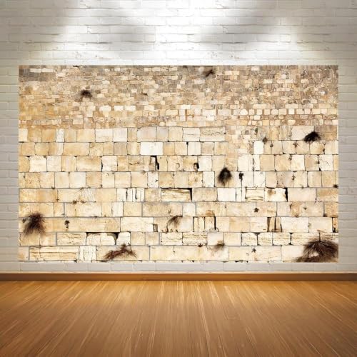 Rustic Jerusalem Stone Wall Photo Backdrop Party Decor 7x5FT Polyester