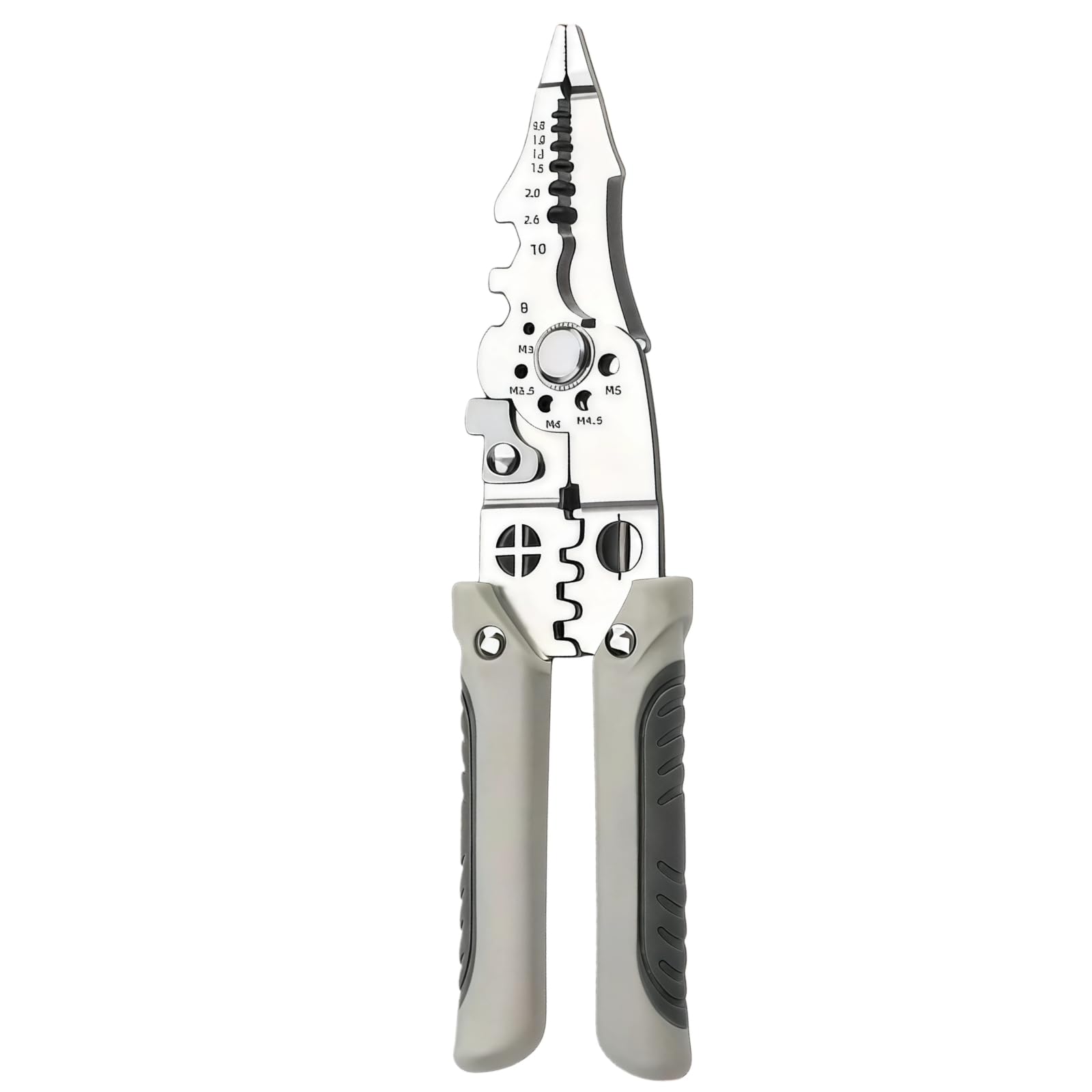 Collapsible Wire Stripping Pliers Multi Function Electrician Tool with Crimping, Cutting, and Wrench Features, Compact Foldable Design for Easy Storage