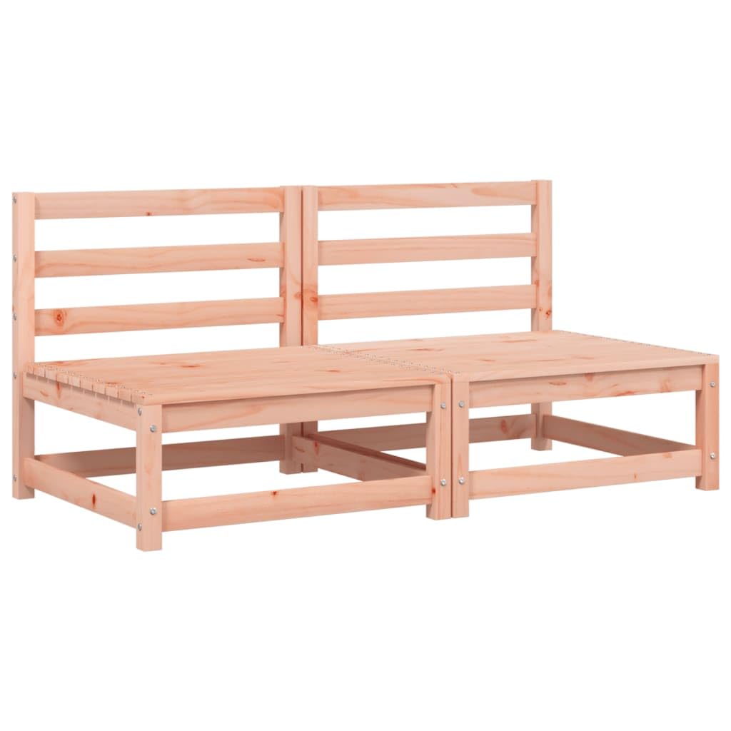 Gecheer Panca da giardino modulare, 2 pezzi, senza braccioli, con cuscini, per giardino, esterni, lounge, divani componibili, panche da giardino, mobili da giardino