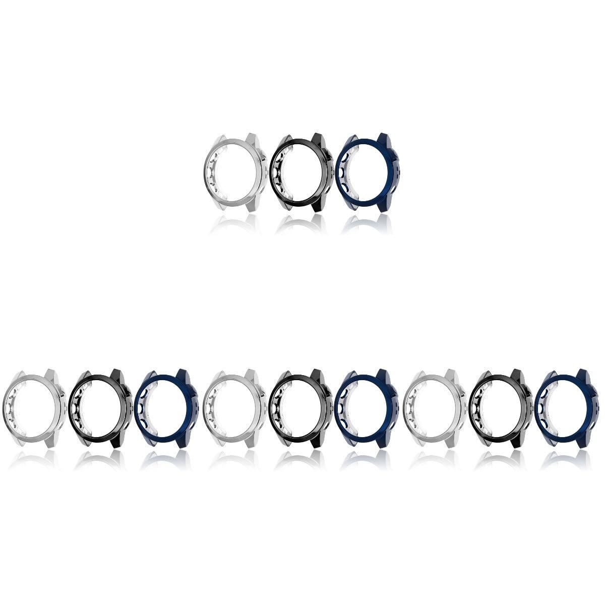 Uonlytech 12pièces Coque De Protection Réutilisable pour Montre De Anti-Chocs TPU Couvertures Écran Résistantes Aux Rayures Design Précis Et Léger