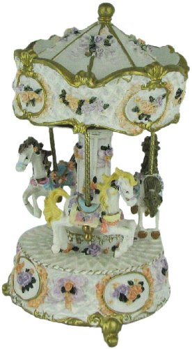 JSNY Collectible Hand Painted Musical Revolving Carousel