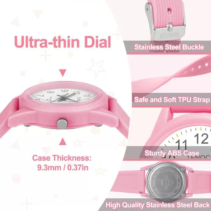 Image of Kids Analog Watch Waterproof Learning Time for Boys Girls Ages 4-12