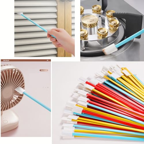 Image of Crevice Cleaning Brush, Crevice Cleaning Tools kit, Disposable Toilet Brush,Crevice Cleaning Brushes for Household Use, Detailing Cleaning Tools for Car,Blue 50Pcs