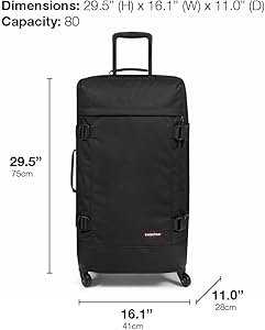 Amazon | Eastpak TRANS4 L スーツケース 75 x 41 x 28 cm、80 L Amazon | Eastpak TRANS4 L スーツケース 75 x 41 x 28 cm、80 L