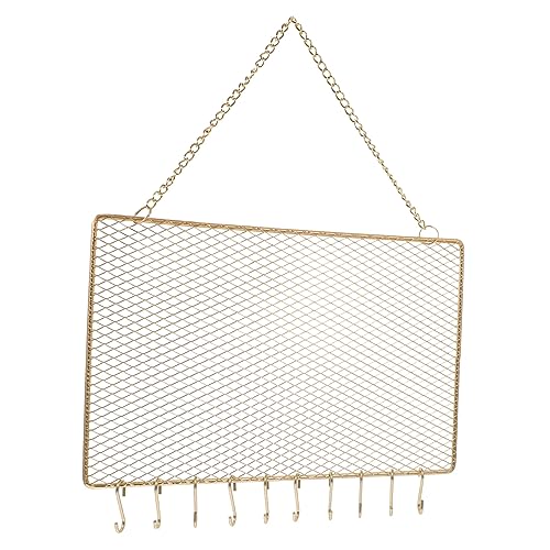 Hohopeti Wall Mounted Jewelry Organizer Elegant Hanging Display Rack for Earrings Necklaces Rings Space-Saving Jewelry Holder Capacity Home Decoration
