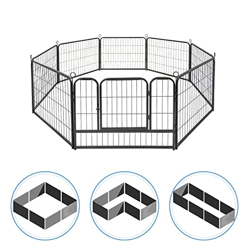 Fencer Wire Foldable Outdoor/Indoor Pet Playpen with Gate, Available in 24'/32'/40' Height Metal...