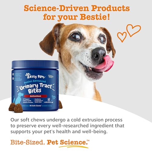 Image of Zesty Paws Senior Dog Supplement - Bladder Control for Dogs, Chicken 90ct