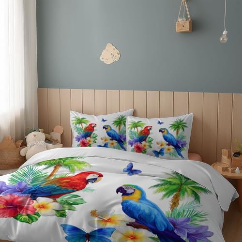 Parure de Lit Microfibre Douce Housse de Couette 240 x 260 cm Perroquet - 3