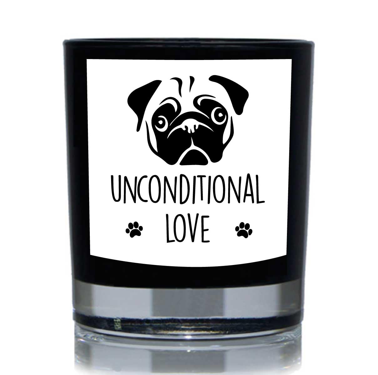 60 Second Makeover Black Limited Pug Unconditional Love Funny 20Cl Candle