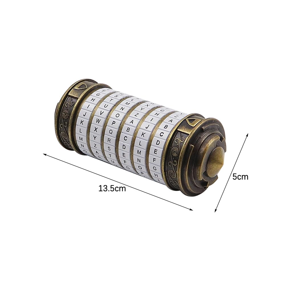 Sarini Da Vinci Code Mini Cryptex pour Noël, la Saint-Valentin, Cadeaux d'anniversaire Les Plus intéressants pour Petit ami et Petite Amie, Casse-tête, Puzzles de Verrouillage
