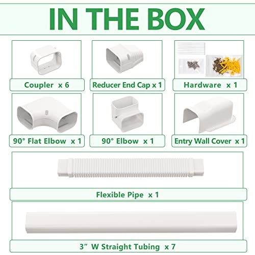 Forestchill 3In 25Ft Decorative Pvc Line Set Cover Kit For Ductless Mini Split Air Conditioner, Central Ac And Heat Pump Systems, Condenser Unit #TOP7