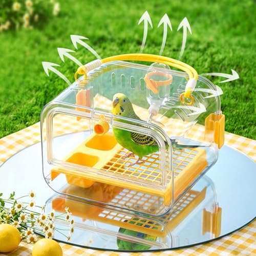Cage de transport pour calopsitte petits oiseaux et perruches avec abreuvoir - 4