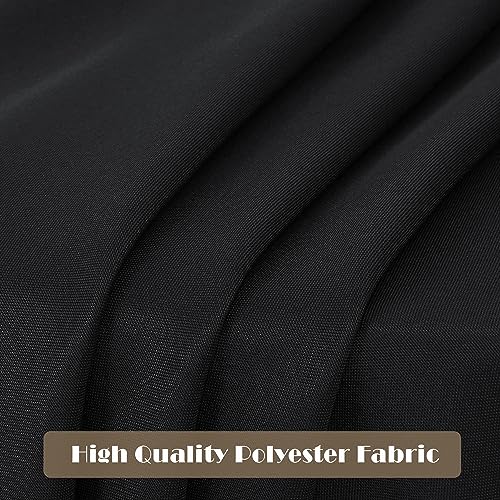 Image of sancua 8 Pack Black Tablecloth 60 x 84 Inch, Rectangle Table Cloth for 4ft Tables - Stain and Wrinkle Resistant Washable Polyester Table Cover for Dining Wedding Banquet Party Buffet Restaurant