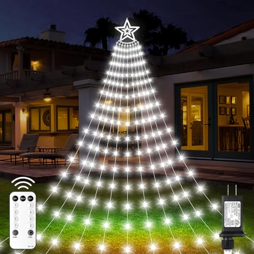 Luces decorativas de estrella navideña LED 23ft 818 luces