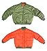 Army Universe Sage Green MA-1 Military Flight Jacket, Reversible Air Force Bomber Pilot Jacket + Red Streamer [Chest Size 45
