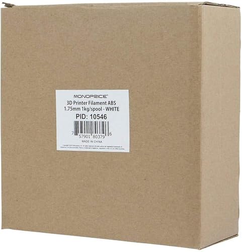 Miniatura 2 de Monoprice Filamento de impresora 3D de alta calidad, 2.2lbsbobina, color blanco, ABS, 0.069in