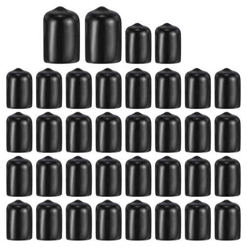 MECCANIXITY 58 bouchons caoutchouc 15.5mm noir 23mm hauteur