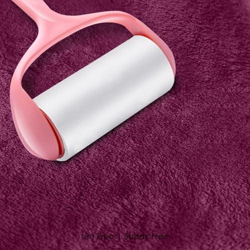Image of HOUSSE Microfiber Face Towels | Ultra Absorbent, Odour-Free, Quick Dry 550 GSM Face Towel for Home, Gym, Travel, Running and Personal Use | 30x30 cm | Set of 4 in One Colour (Red Plum, Pack of 4)