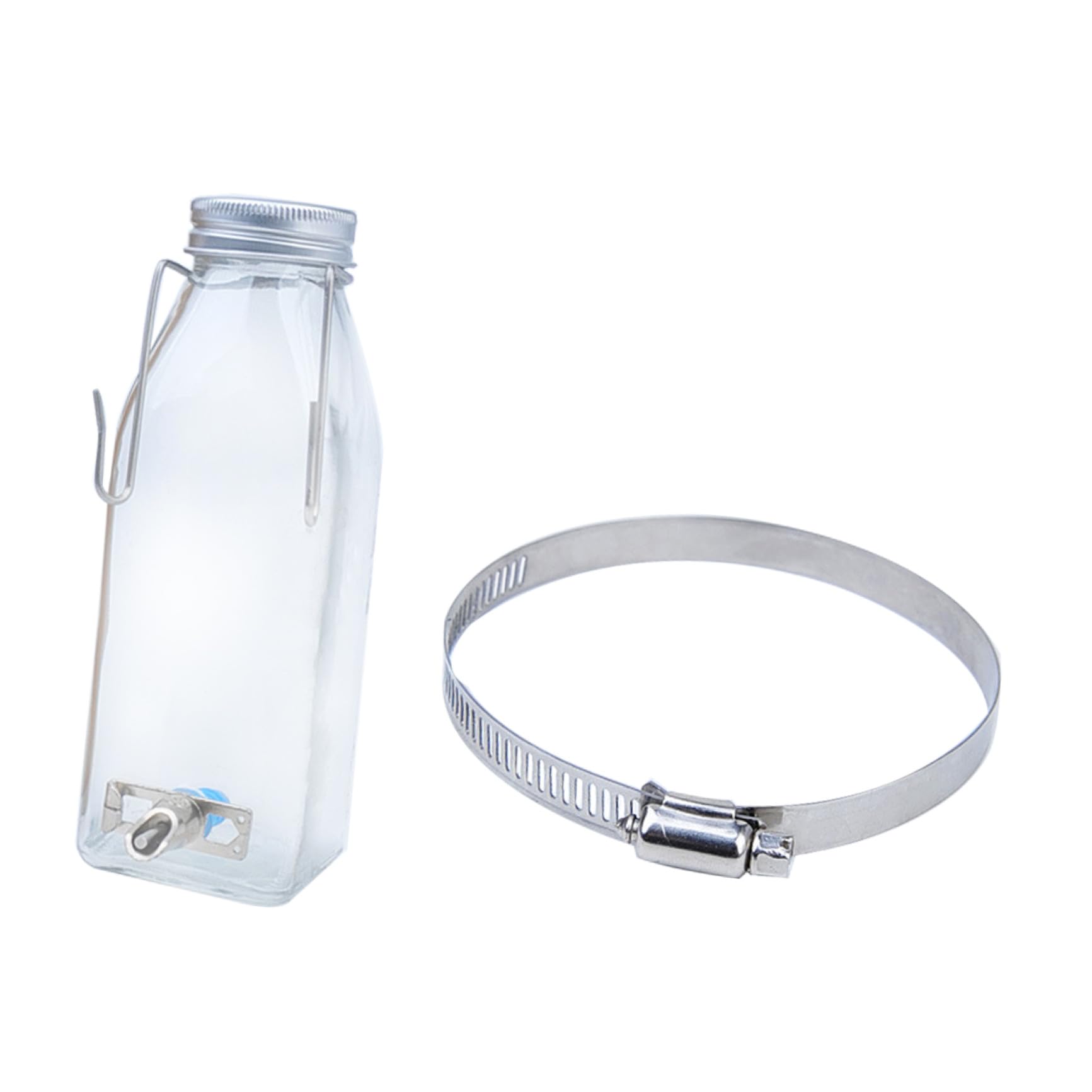 Bebedero para conejos y hámsters de acero inoxidable 350ml