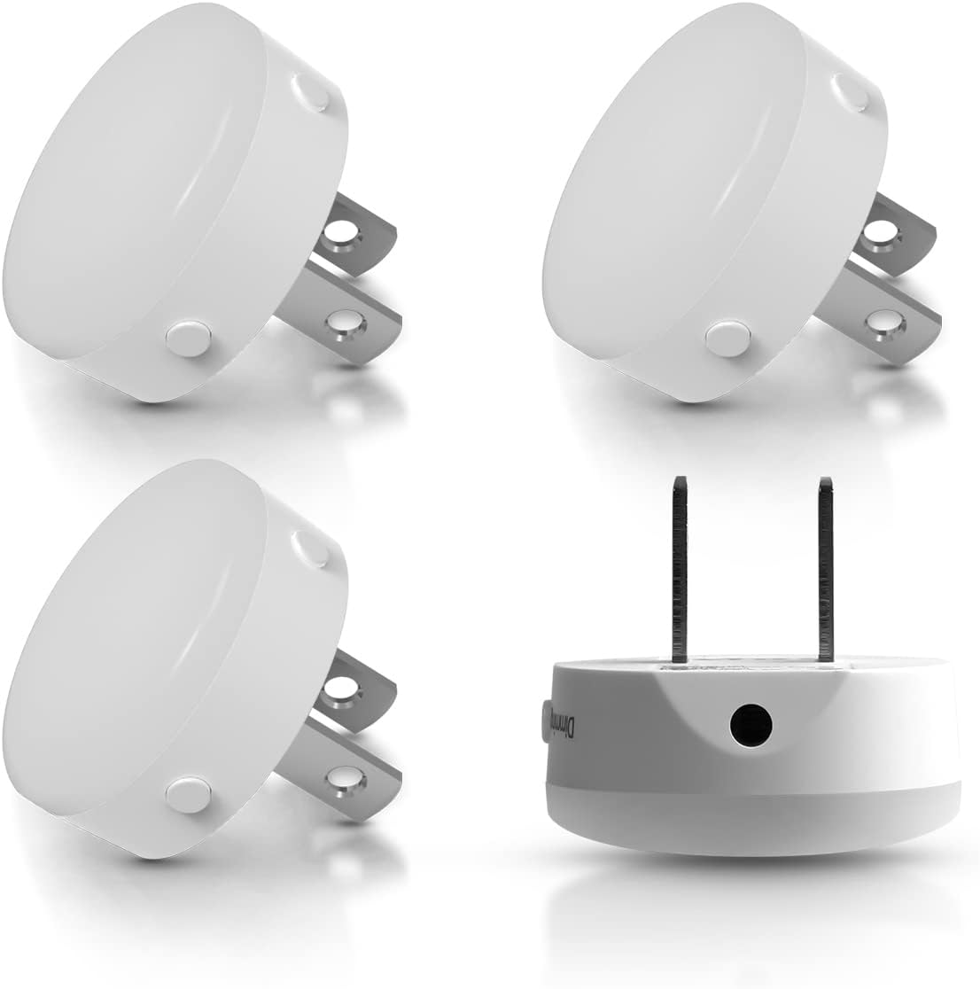 Lights By Night GLO Dot LED Night Light 4 Pack, Plugin, DusktoDawn Sensor, Home Décor