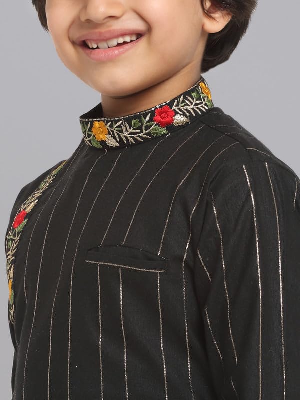 Image of Traditional Ethnic Wear Cotton Kurta Pyjama Set For Kids & Boys