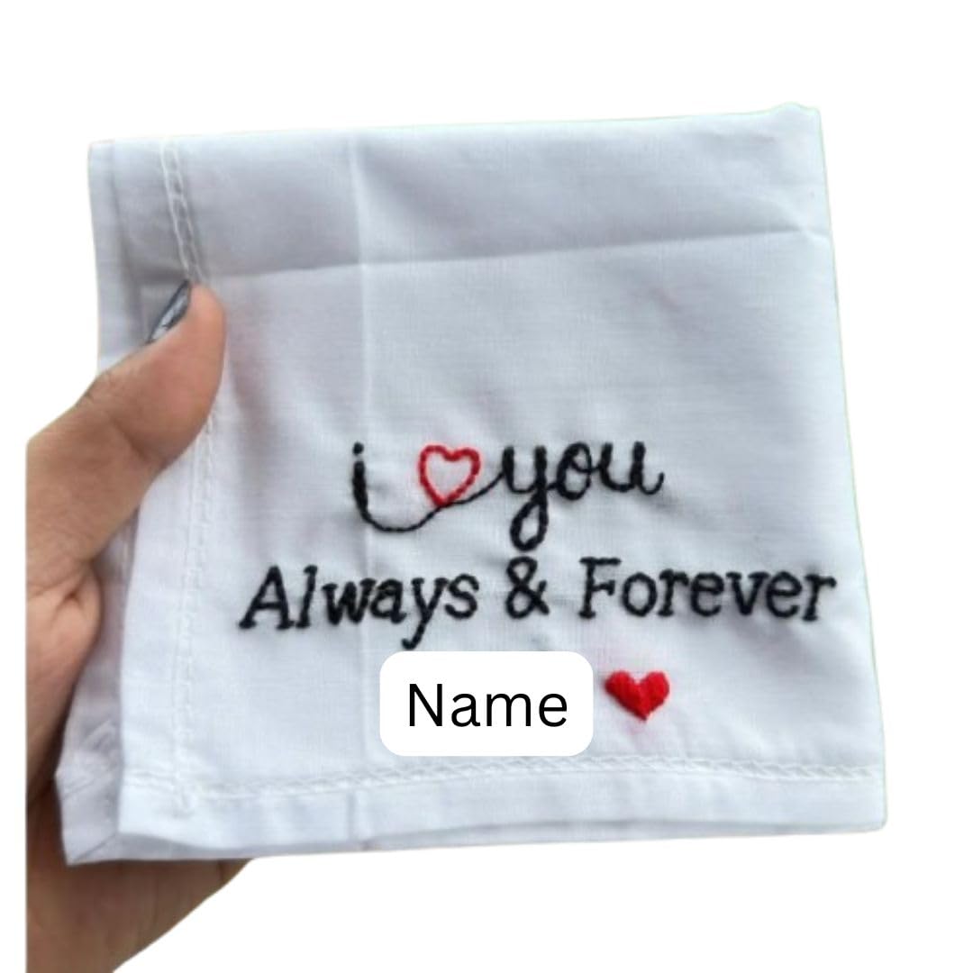 custom Embroidered Handkerchief for Men | Personalized Cotton Hanky with Name Initial | Soft Reusable Pocket Handkerchief | Elegant Embroidery Cotton Rumal for Men-picture-56
