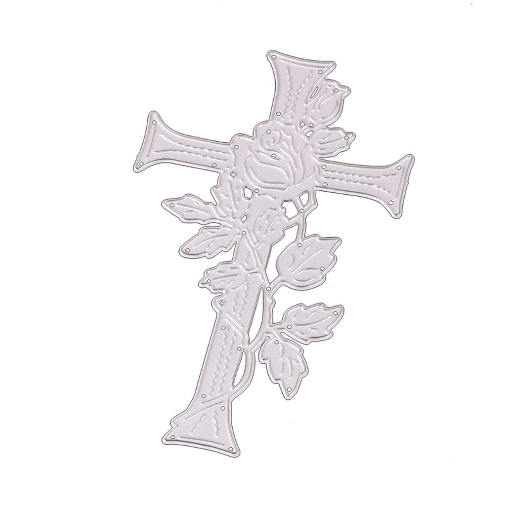 Bottone Creative Rose for Cross Metal Cutting Dies Stencil Scrapbooking Embossing Tool Paper Cards Album Decoration Dies for Cardmaking