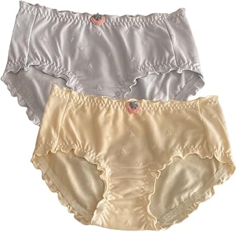 Womens Underwear Cotton Panties Plus Size Strawberry Ruffled Cute Kawaii Japanese Underwear 3 Pack