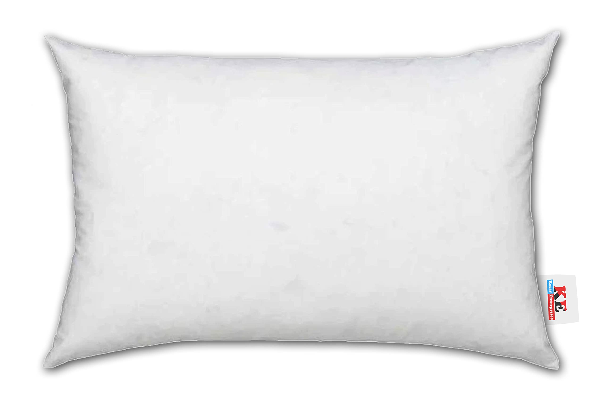 Rotto Vaccum Packed Microfiber Rectangular Cushion Pillow Inserts or Fillers for Sofa & Bed - 14" X 20" (White, Ke_Rotto_Plw1420Flr0001)