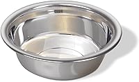 Vista 6 de Van Ness Pets - Cuenco de acero inoxidable mediano y ligero para perros, 32 onzas, plato para alimentos y agua, natural