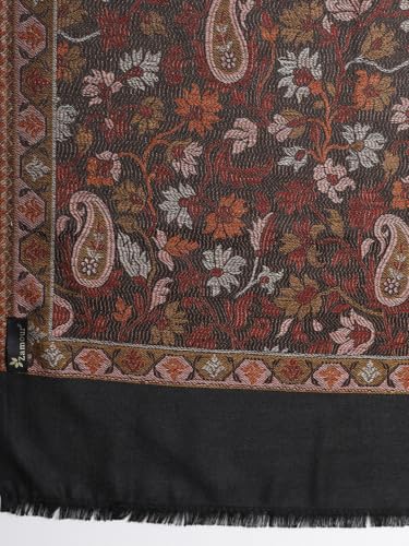 Image of Zamour Faux Pashmina Soft Jamawar Woven Jacquard Shawl for Men