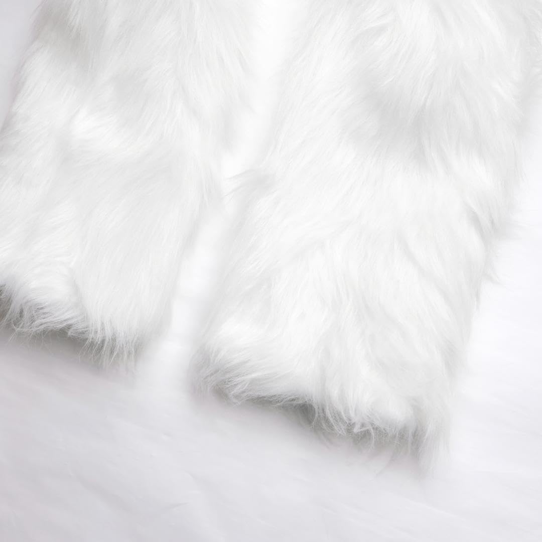 Amazon.co.jp: 平成ギャル Y2K レッグウォーマー ファー 韓国 厚底