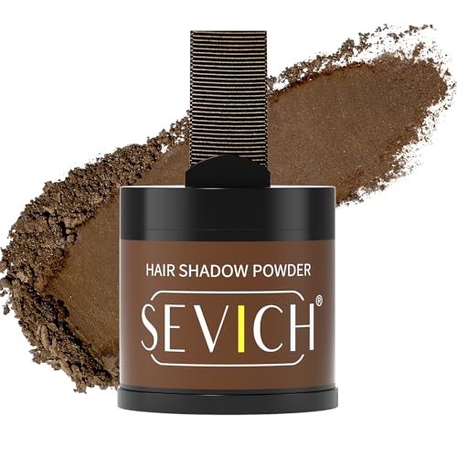 Sevich Hairline Powder 10g Large Capacity,Instantly Conceals Hair Loss,Root Touch up Powder,Hair Shadow Toppers for Women & Men Thinning Gray Hair,48H Makeup Lasting,1 Box = 2.5 Boxes,Medium Brown