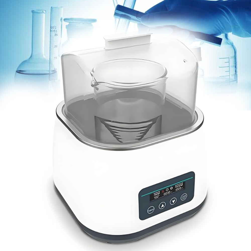Agitazione Magnetica con Bagno d'Acqua di Laboratorio, capacità 3L, Riscaldamento termostatico, Funzione di ebollizione Anti-asciutta per Una Maggiore secchezza e concentrazione
