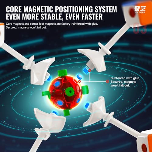 Image of QiYi 10x10 Magnetic Speed Cube | Ball-Core Design and Core Positioning | Ultra-Lightweight 258g and Compact 72mm Flagship 10x10x10 Professional Stickerless Puzzle