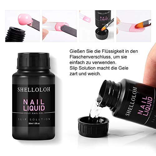 Shelloloh Schnell Aufbau Gel Set 36W UV/LED Nagellampe 10 * 15ML Nagelverlängerung Gel Starter Set Gel Nägel… – Bild 7
