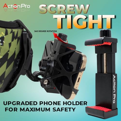 Image of Action Pro Helmet Chin Mount Strap Set Compatible with GoPro 13 /12 /11 /10 /9 /8 /7 /6 /5 /4, DJI Osmo, Insta360 & SJCAM| Adjustable Motorcycle Helmet Mount for Action Cameras & Smartphones (Pack of 2)