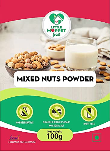 Image of Little Moppet Foods Mixed Nuts Powder - 100g (100 Gram- Pack of 2)