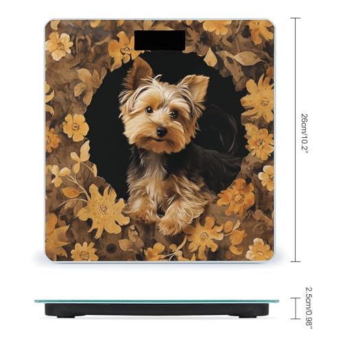 Báscula digital para baño con diseño de Terrier Yorkshire miniatura 2