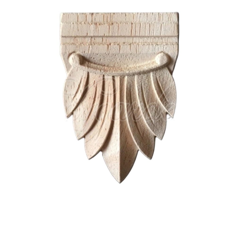 Lot De 4 Appliques En Bois Sculpté Pour Décoration De Meubles