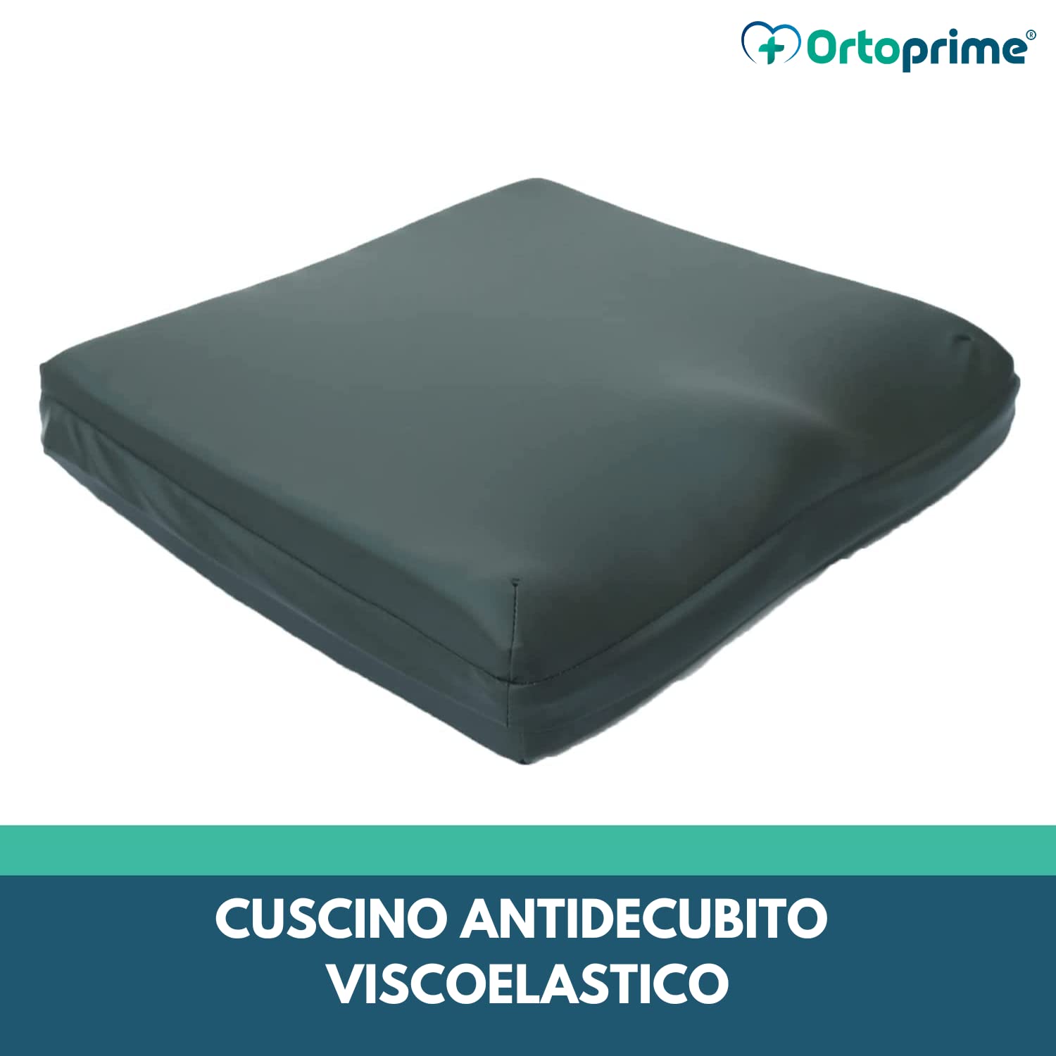 OrtoPrime Cuscino Antidecubito per Sedia a Rotelle - Cuscino Seduta Ortopedico Viscoelastico - Cuscino Memory Decubito - Cuscino Carrozzina per Anziani - Cuscino Memory Foam Sedia a Rotelle Ufficio