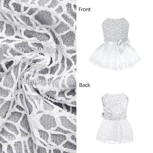 Image of CuteBone Dog Birthday Dress Girl Puppy Skirt Tutu Cat Wedding Outfit Pet Party Clothes for Small Dogs Costume DD17M