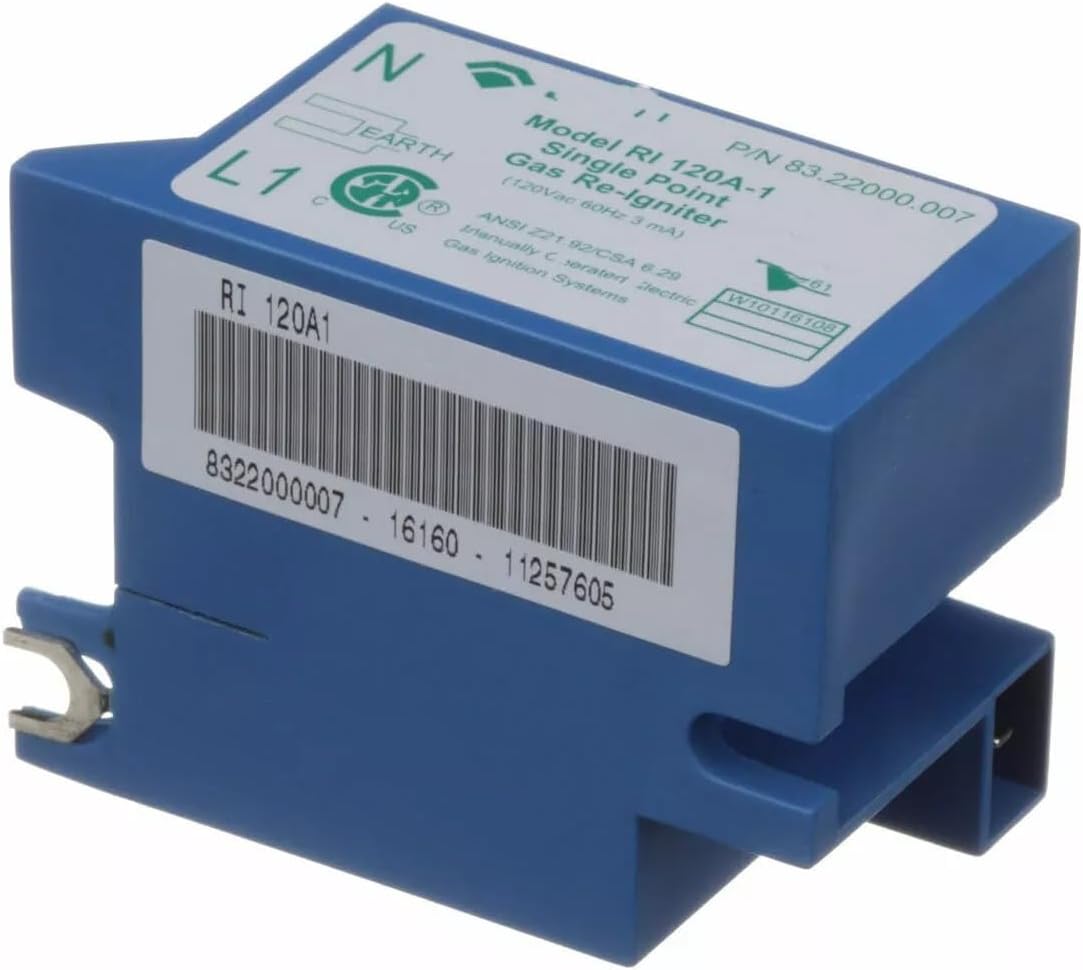 Oven Single Point Gas Re-Igniter Spark Module for E.G.O/Tytronics 120A-1 Spark Ignition Module Model RI 2-1/4" male terminals Oven Module